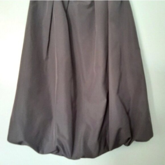 RW&CO Strapless Mini Dress w/ Wide Sash Belt Bubble Hem Gray Sz 2 - Picture 3 of 10
